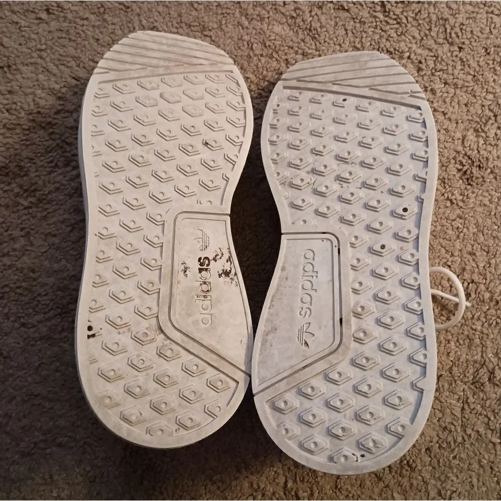 Adidas Originals X_PLR Sneakers Boys Size 5 All White PRE-OWNED